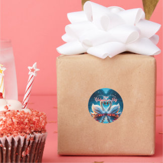 Sticker Rond Heureuse Sainte-Valentin