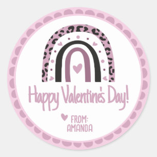 Sticker Rond Heureuse Sainte-Valentin Boho