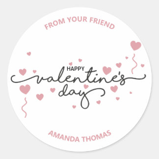 Sticker Rond Heureuse Sainte-Valentin de votre ami