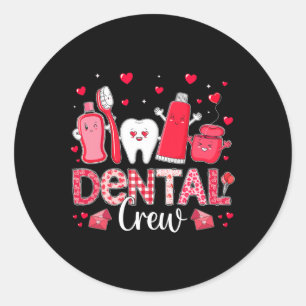 Sticker Rond Heureuse Sainte-Valentin Dental Crew Love Dental A