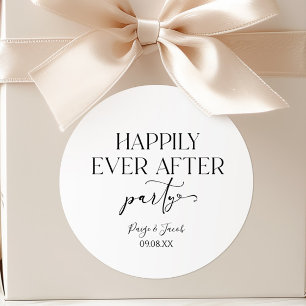 Sticker Rond Heureusement Jamais Après La Réception De Mariage 