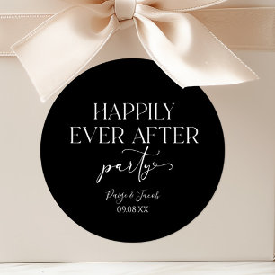 Sticker Rond Heureusement Jamais Après La Réception De Mariage