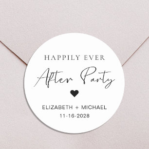 Sticker Rond Heureusement Jamais Après La Réception De Mariage