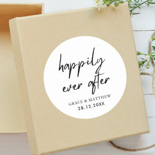 Sticker Rond Heureusement Jamais Après La Réception De Mariage