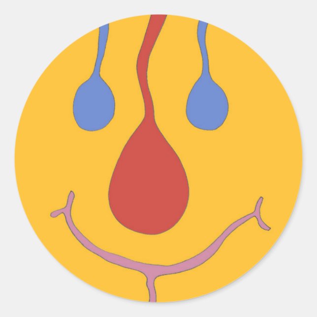 STICKER ROND HEUREUX (Devant)