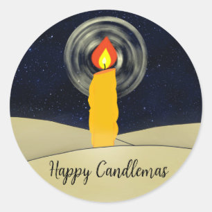 Sticker Rond Heureux cierges