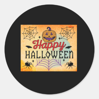 Sticker Rond heureux halloween