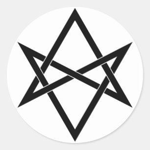 Sticker Rond Hexagram unicursale entrelacé