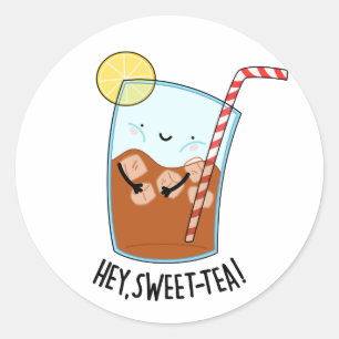 Sticker Rond Hey Swee Tea Funny Swee Thé Pun