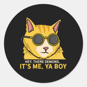 Sticker Rond Hey There Démons Son Moi Ya Boy - Éffrayant Ghost 