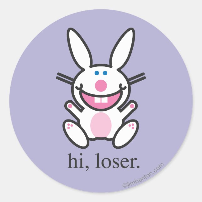 Sticker Rond Hi Loser (Devant)