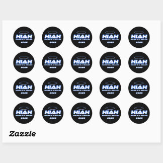 Sticker Rond HIAH House Est Une Feuille D'Autocollants De Santé