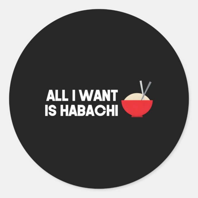 Sticker Rond Hibachi Pour Le Ventilateur Hibachi Tout Ce Que Je (Devant)