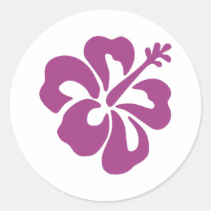Sticker Rond Hibiscus