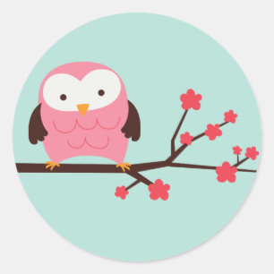 Sticker Rond Hibou de ressort