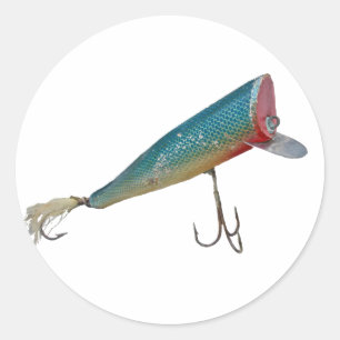 Sticker Rond Hickey Do Beachcomber Vintage Fishing Lure Series