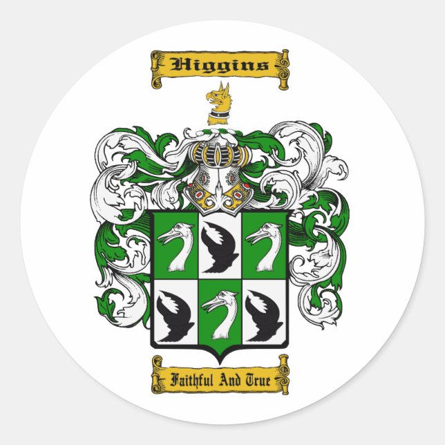 Sticker Rond Higgins (anglais) (Devant)
