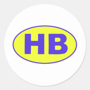 Sticker Rond Higgins Beach HB Oval