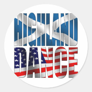 Sticker Rond Highland Dance