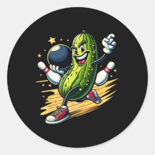 Sticker Rond Hilarious Bowling Pickle
