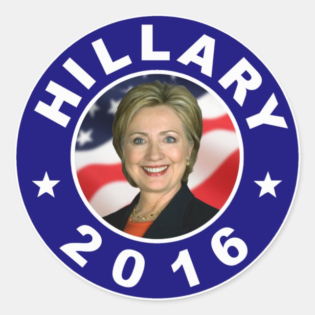 Sticker Rond Hillary 2016 (Devant)