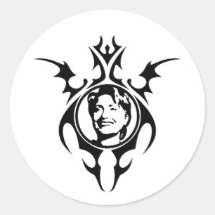 Sticker Rond Hillary Clinton
