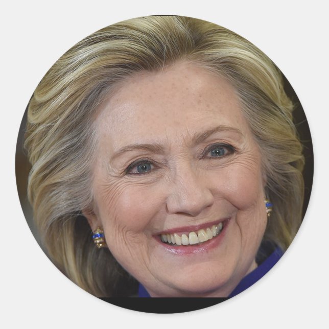 Sticker Rond Hillary Clinton (Devant)