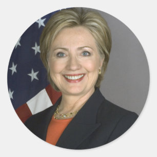Sticker Rond Hillary Clinton