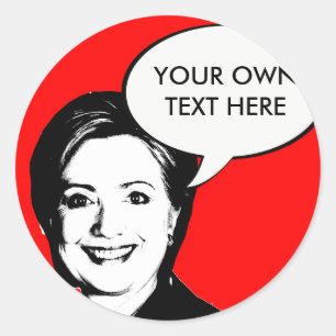 Sticker Rond Hillary Clinton discute de bulle