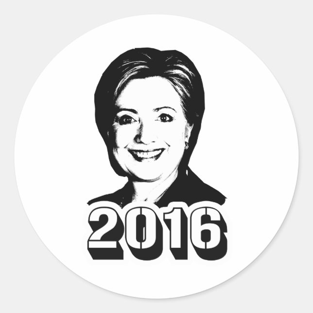 Sticker Rond HILLARY CLINTON EN 2016.png (Devant)