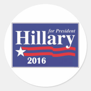 Sticker Rond Hillary Clinton pour le président 2016