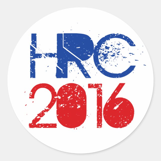 Sticker Rond Hillary Rodham Clinton 2016 (Devant)