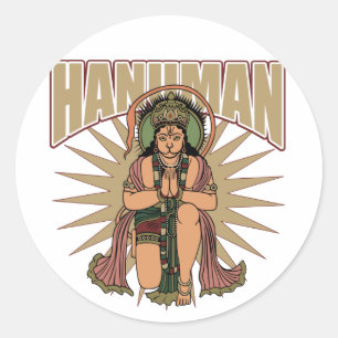 Sticker Rond Hindu Hanuman