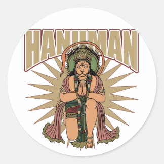 Sticker Rond Hindu Hanuman