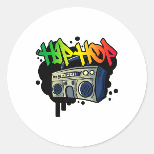 Sticker Rond Hip hop Dance Street Art Graffiti Spray Peinture D
