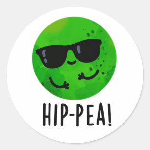Sticker Rond Hip-Pea amusant Hip Pea Pun