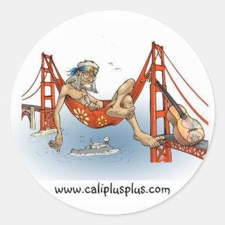 Sticker Rond Hippie Cali++ SF