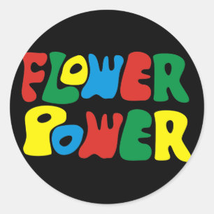 Sticker Rond Hippie de l'énergie des fleurs