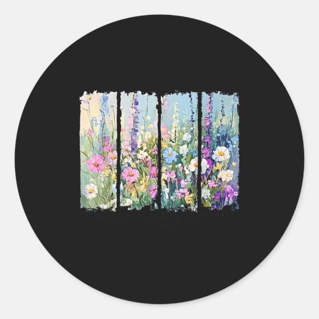 Sticker Rond His Mercies Are New Every Morning Wildflower Chris (Devant)