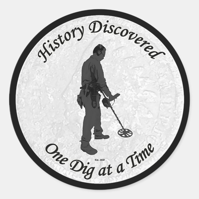 Sticker Rond Histoire Découverte YouTube canal thème autocollan (Devant)