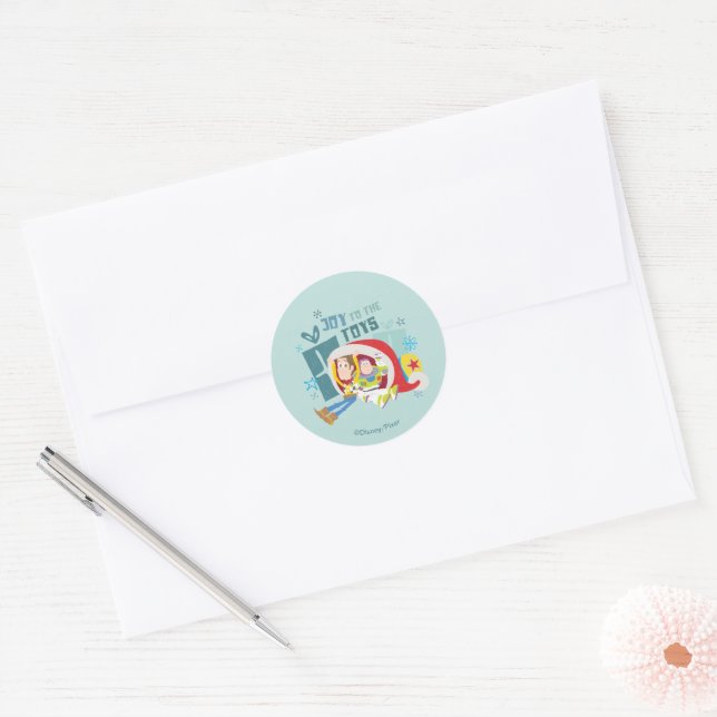 Sticker Rond Histoire du jouet | Joie aux jouets (Enveloppe)