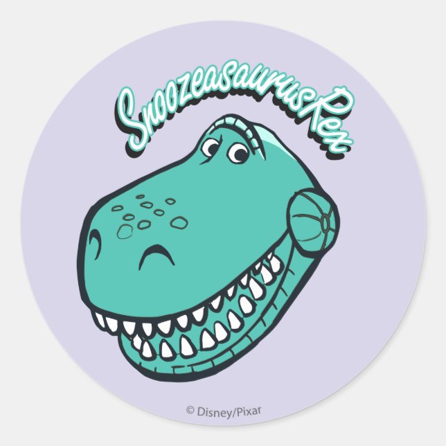 Sticker Rond Histoire du jouet | Snoozeasaurus Rex (Devant)