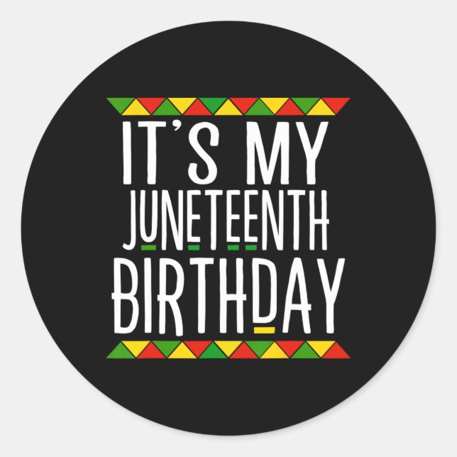 Sticker Rond Histoire noire C'est mon 19e anniversaire (Devant)