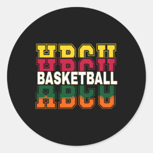 Sticker Rond Historiquement Black College University Basketball