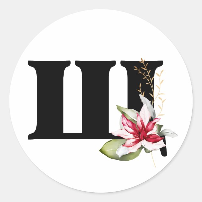 Sticker Rond hiver MONOGRAM Bulgare alphabet cyrillique Classe (Devant)