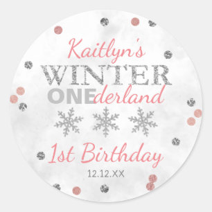 Sticker Rond Hiver ONE derland 1er anniversaire