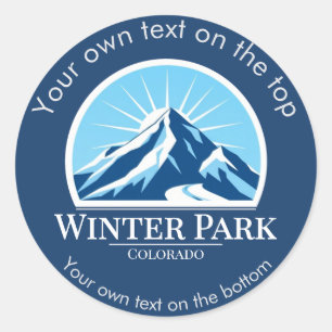 Sticker Rond Hiver Parc Colorado vacances ski