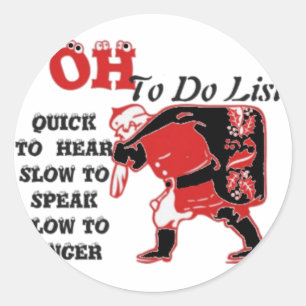 Sticker Rond Ho Ho Ho ! Impression de la liste des tâches spéci