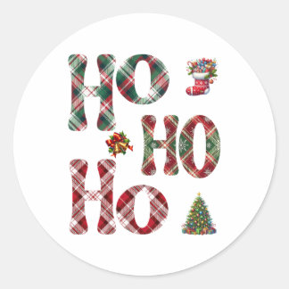 Sticker Rond Ho Ho Ho Joué Noël