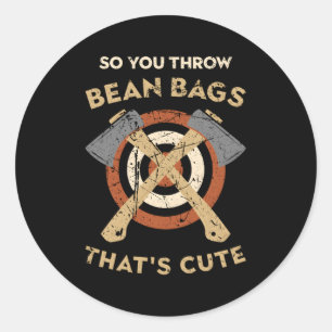 Sticker Rond Hobby Ax Throwing Chet Et Ax Lumberjack
